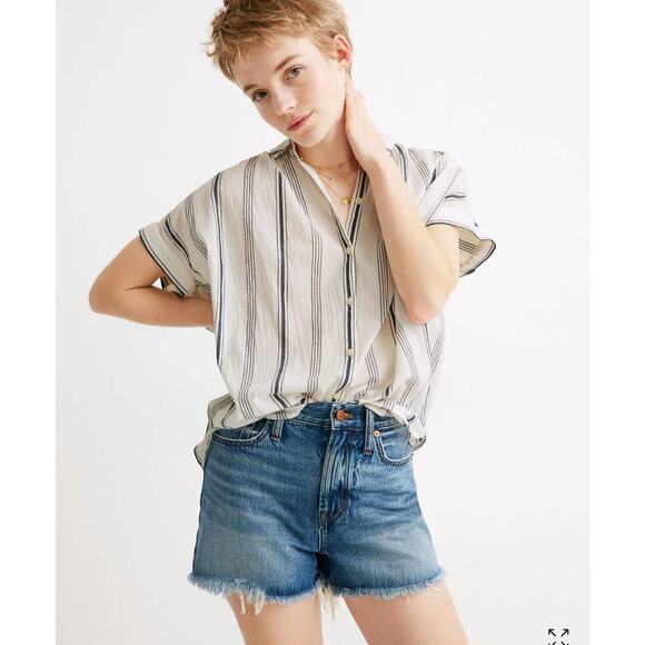 Madewell Tops - Madewell Womens Central Shirt Size M Parkman Stripe Menswear Artsy Oversized